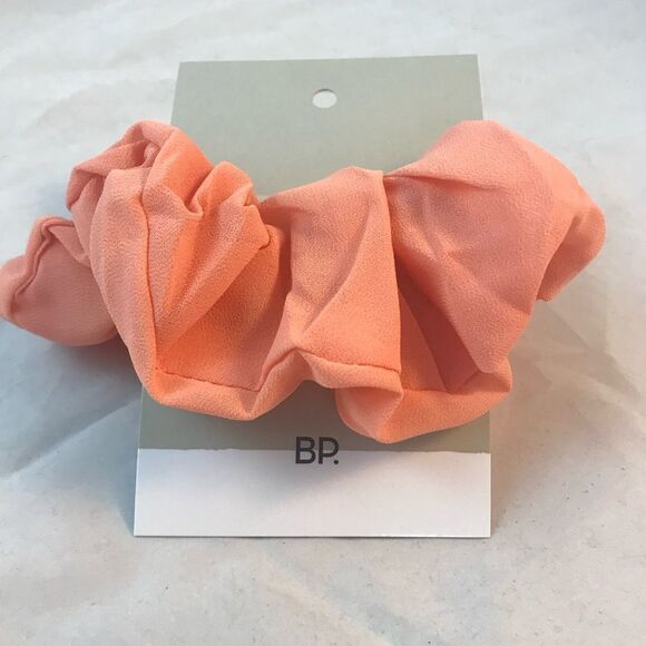 BP Scrunchie Coral Light Hair Accessory Casual Trendy Classic Color Neutral Cute - Picture 1 of 3